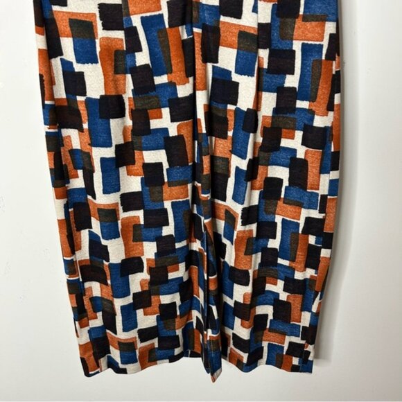 MANGO Suit Mini Dress Pencil sleeveless geometric pattern Size XS - Picture 14 of 16